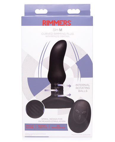 Rimmers Slim M Curved Rimming Plug W-remote